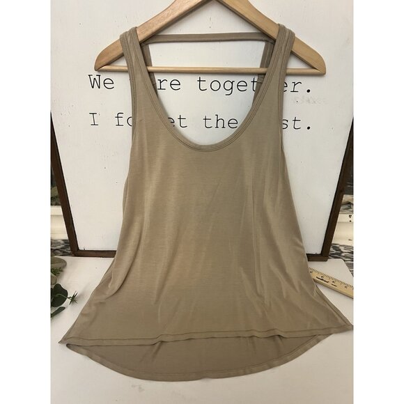 Lululemon Ease Of It All Tank Top Womens 10 Trench Deep Armhole Tan Athletic.  V - Picture 1 of 4